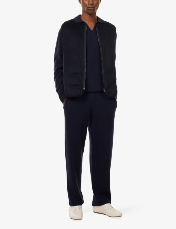 V-Neck Knitted Wool and Cashmere-Blend Vest