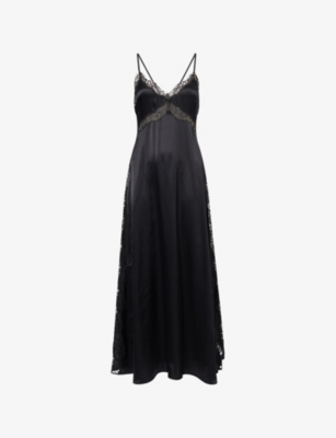 reformation black long dress Reformation // Black Tiered Maxi Dress – VSP Consignment main image 0