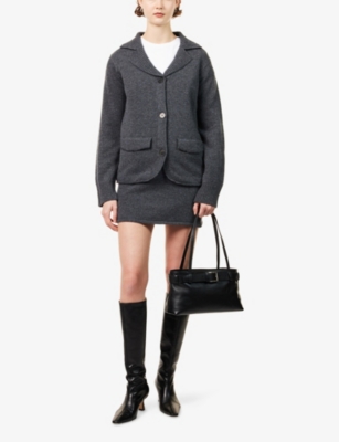 DJERF AVENUE: Peak-Lapel Faux-Pocket Wool Jacket