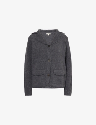 DJERF AVENUE: Peak-Lapel Faux-Pocket Wool Jacket