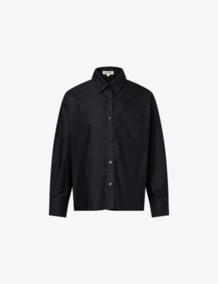 DJERF AVENUE: Breezy Long-Sleeves Cotton-Poplin Shirt