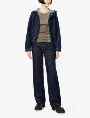 PEACHY DEN: Goldie Wide-Leg Denim Jeans