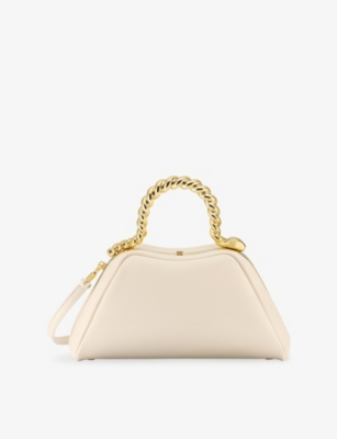BVLGARI: Serpentine Leather Top-Handle Bag