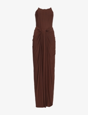 DEME: Pearl Strapless Stretch-Woven Gown