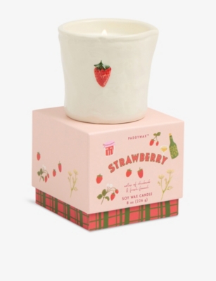 Paddywax Strawberry Ceramic Scented Wax Candle 226g