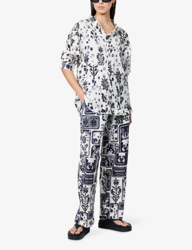 Keshi Floral-Print Cotton Shirt