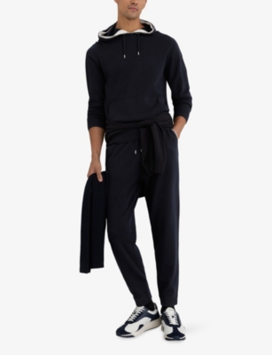 REISS: Falmer Pouch-Pocket Merino-Wool Hoody