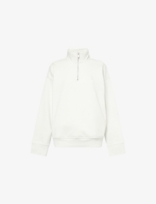 Womens Club Collective Quarter-Zip Cotton-Jersey Top