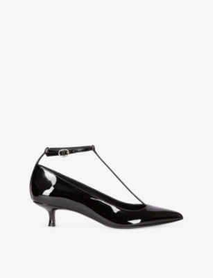 Womens The Kooples Pointed-Toe Patent-Leather Courts
