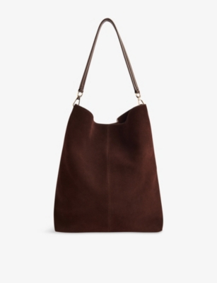 Whistles Womens Brown Kamil Suede Tote Bag