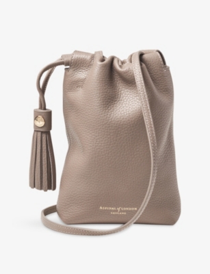 Womens Aspinal Of London Hudson Leather Cross-Body Bag