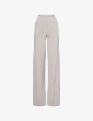 Womens Rick Owens Bias Straight-Leg Woven Trousers