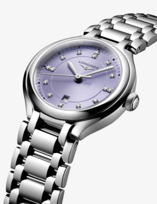 LONGINES: Longines PrimaLuna Stainless-Steel And 0.057ct Diamond Quartz Watch 30mm