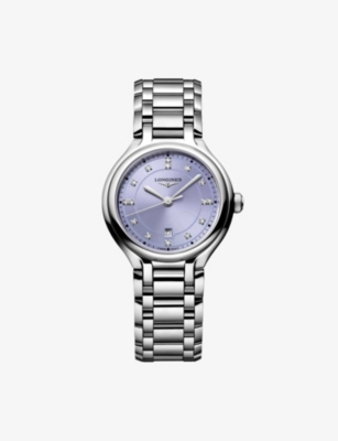 LONGINES: Longines PrimaLuna Stainless-Steel And 0.057ct Diamond Quartz Watch 30mm