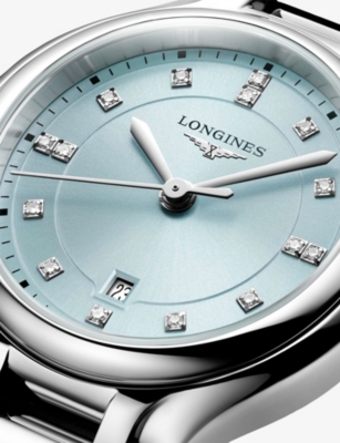 LONGINES: PrimaLuna Stainless-Steel And 0.057ct Diamond Quartz Watch 30mm