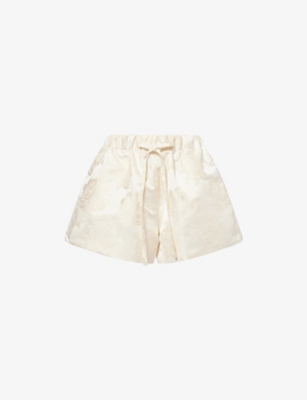 SIMONE ROCHA - Rose-Print Jacquard Woven Shorts | Selfridges.com