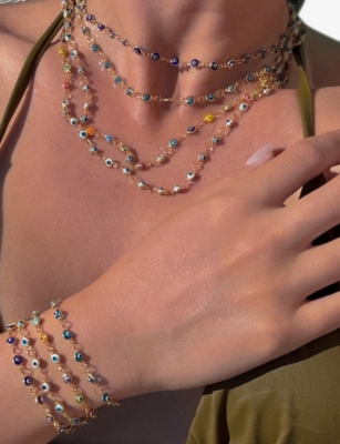 LA MAISON COUTURE: Ece London The Nazar Necklace III 22ct Yellow Gold Vermeil And Sterling-Silver Necklace