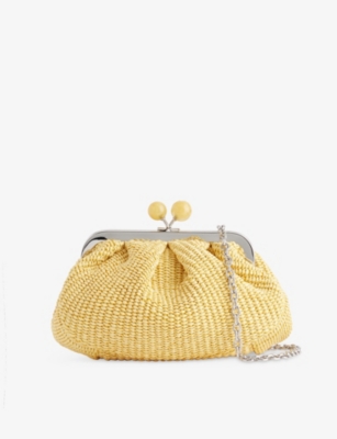 Womens Weekend Max Mara Pasticcino Small Woven Clutch Bag