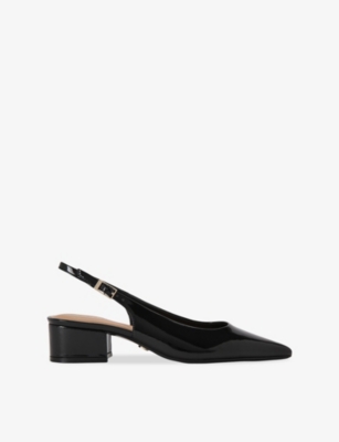 Womens Carvela Armonia Patent-Leather Slingback Courts