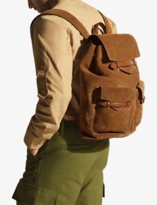 Montblanc Womens Envelope Suede Backpack