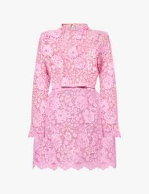 Nadine Merabi Womens Pink Sophie Lace Mini Dress