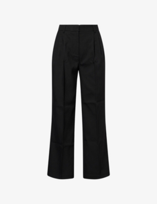 4th & Reckless Womens Black Mikey Wide-leg Woven Trousers