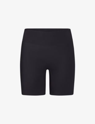 Nikeskims Womens Obsidian Shine Bonded Waist 5-inch Biker Shorts Xs In Black