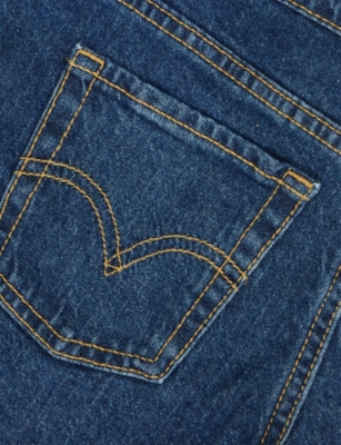 LEVIS: A-Line Fri Fringed Stretch-Denim Shorts 4-8 Years