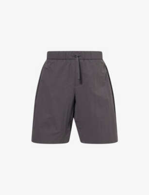 Seventh Mens Graphite Orb Drawstring Nylon Shell Shorts In Neutral