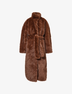 Womens The Frankie Shop Ravello Faux Fur Robe Coat