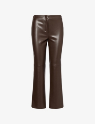 Womens Max Mara Slim-Leg Faux-Leather Trousers