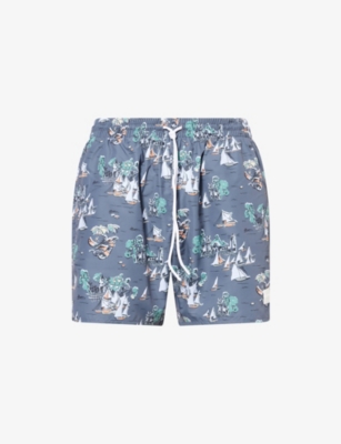 Mens Boss Piranha Printed Swim Shorts