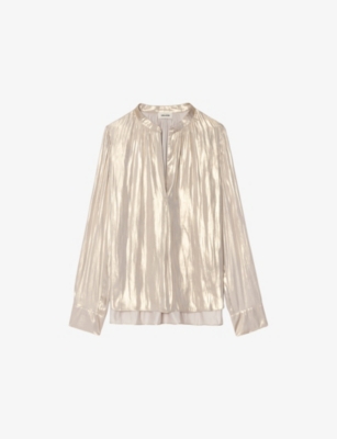 Womens Zadig&Voltaire Tink Ruched Satin Blouse