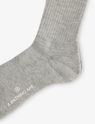 Bape 원 포인트 코튼 블렌드 크루 양말
