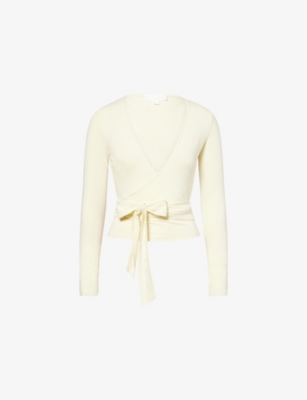 Womens Sisterly Tribe Soft Ballet Stretch-Jersey Wrap Top