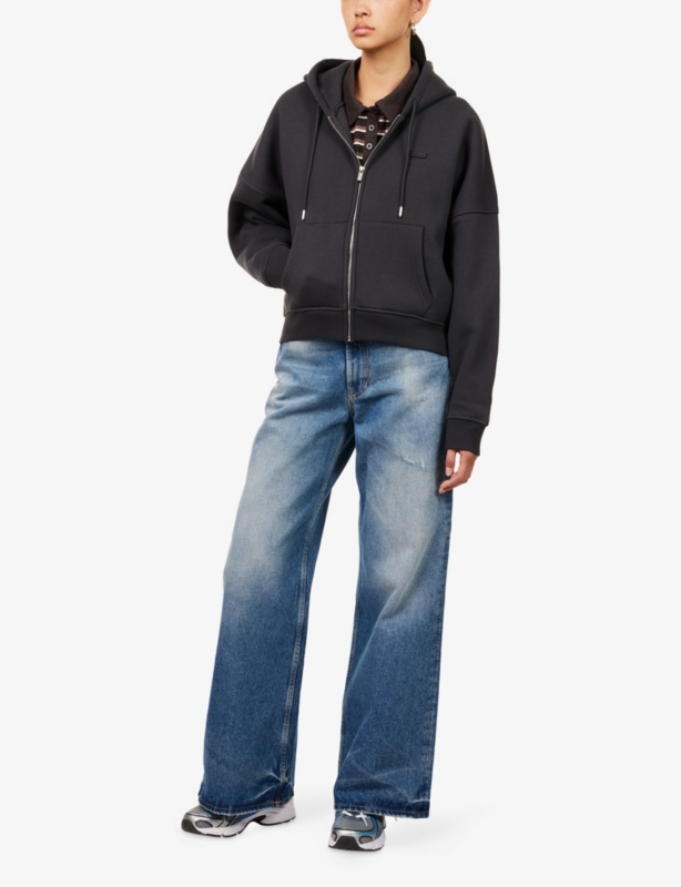 Cocoon Zip-Through Cotton-Blend Hoody