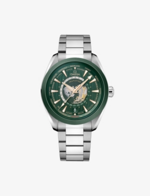 Omega Mens Green Seamaster Aqua Terra 150m Stainless-steel Watch 43mm