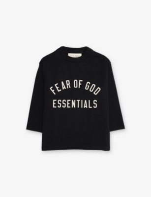 Essentials Kids' Classic Long-sleeve Cotton T-shirt 2-16 In Black