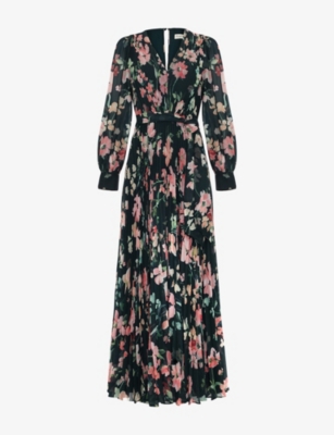 Womens Phase Eight Rosa Petite Floral-Print Woven Maxi Dress