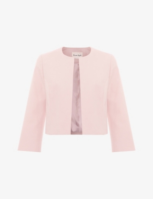 Womens Phase Eight Elizabeth Round-Neck Stretch-Woven Jacket