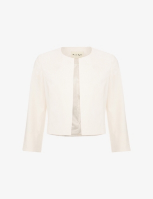 Womens Phase Eight Elizabeth Round-Neck Stretch-Woven Jacket