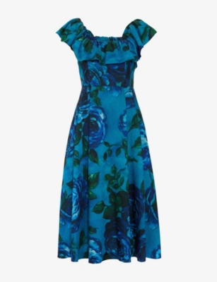 Phase Eight: Brianne Floral-Print Lyocell-Blend Midi Dress