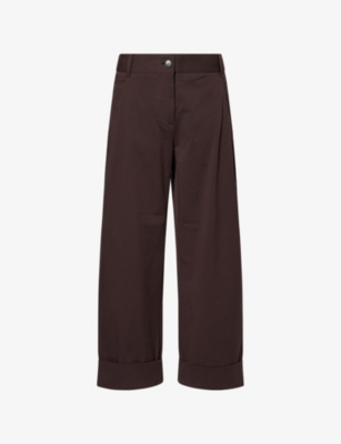 Womens Me And Em Clever Tapered-Leg Cotton-Blend Chino Trousers