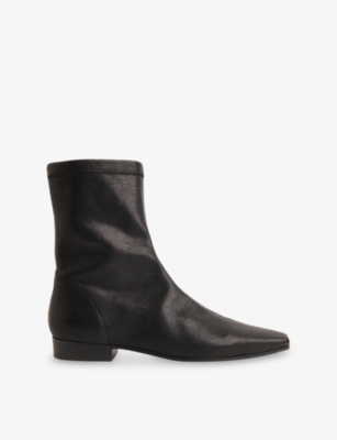 Whistles Omens  Flat Leather Ankle Boots In Multi