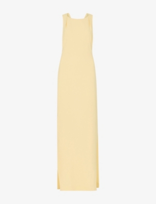 Womens Whistles Sleeveless Tie-Back Stretch-Woven Maxi Dress