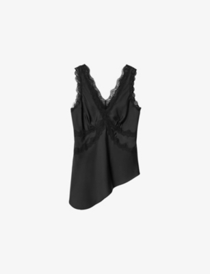 Allsaints: Ilka Lace-Embroidered Stretch-Woven Cami