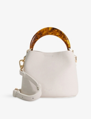 Womens Dune Dharla Moulded-Handle Leather Handbag