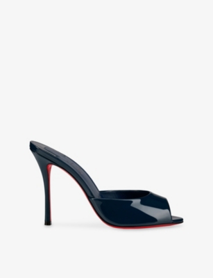 Christian Louboutin Womens Last Night Me Dolly 100 Patent-leather Heeled Mules Eur 39 / 6 Uk
