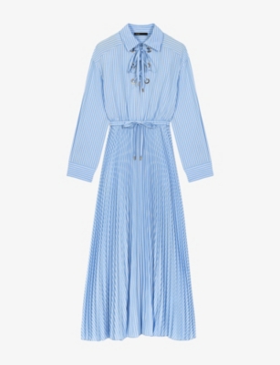 maje white and blue dress Bec and Bridge Zahara Knit Midi Dress in Sky Blue – Coco & Lola main image 0