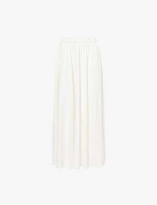 Dissh Womens White Ava Modal-blend Maxi Skirt